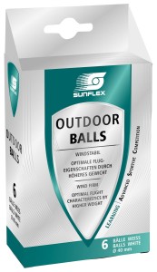 Piłeczki do tenisa stołowego SUNFLEX Outdoor 6 szt. 20611